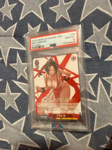 Carta Graduada PSA 10 - Mai Shiranui - Weiß Schwarz - The King of Fighters