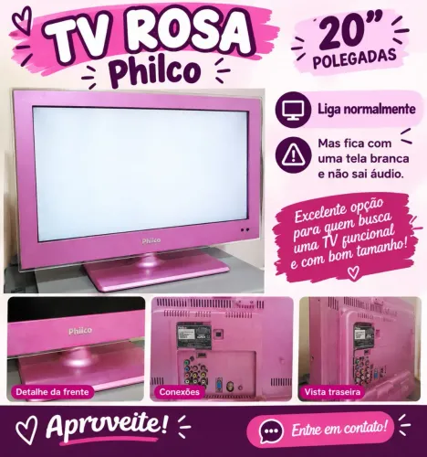 TV ROSA PHILCO 20 POLEGADAS