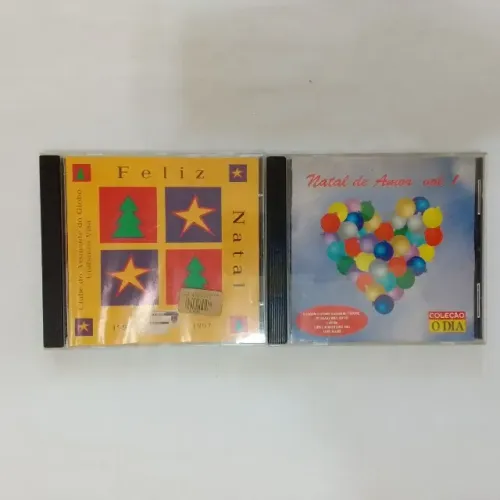 Lote Com 2 CDS Usado Antigo De Músicas Natalinas