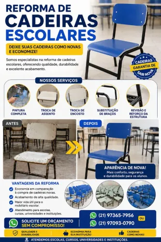 REFORMA DE CADEIRA ESCOLAR 