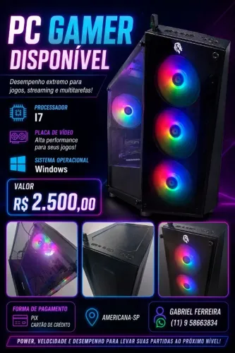 PC GAMER I7 DISPONÍVEL*