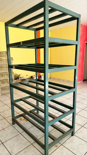 Estante/Prateleira Rústica de Metalon Reforçada 
