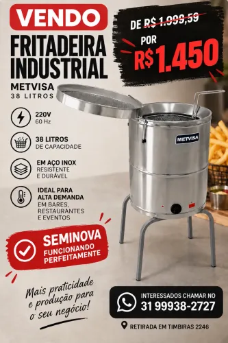 FRITADEIRA INDUSTRIAL 38L