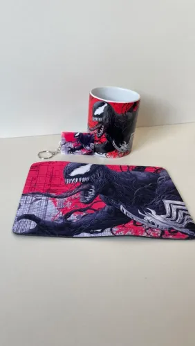 Kit Venom - (Caneca cerâmica, chaveiro e Mousepad)
