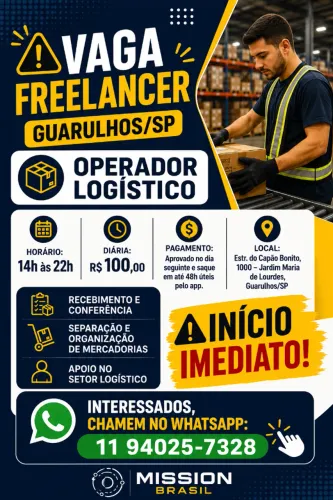 VAGA PARA OPERADOR DE LOGÍSTICA *DIARISTA*