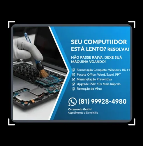 Manutenção em PC e NOTEBOOK ?