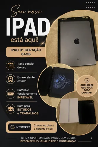 iPad 9ª Geração 64GB - Excelente Estado e Pronto para Uso!