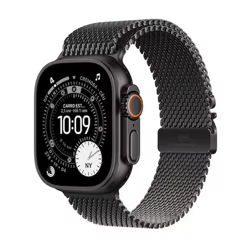 Apple Watch Ultra 3 GPS + Cellular, Caixa Preta de Titânio de 49 mm, Pulseira Preta Estilo