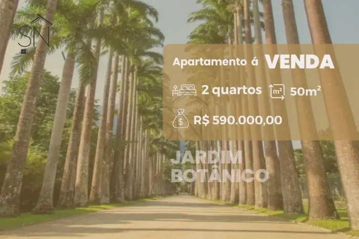 Apartamento com 2 dormitórios à venda, 50 m² por R$ 590.000,00 - Jardim Botânico - Rio de