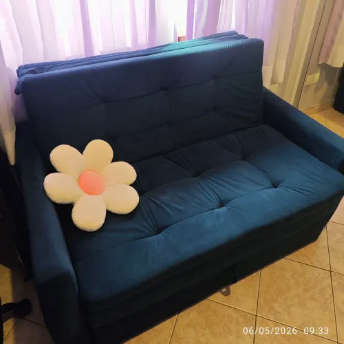 Sofá-cama Matrix Taylor em tecido veludo