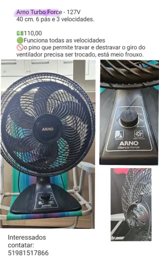 Ventilador Arno 127V
