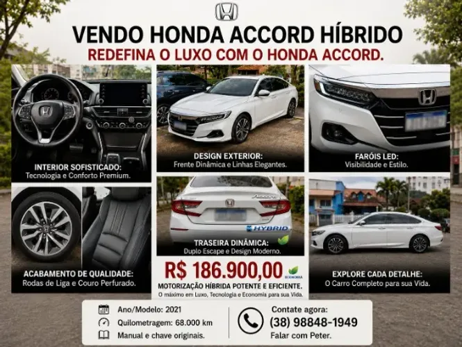 Honda Accord Sedan 2.0 TB 16V Aut. (híbrido) 2021