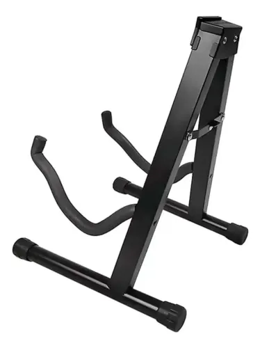 Suporte Para Violão Guitarra Baixo e Violoncello Profissional Dobrável Cor Preto MXT 