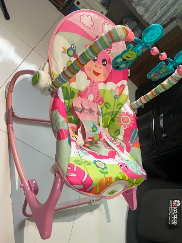 Cadeira Vibratória Bebê Funtime Maxibaby 18kgs Rosa