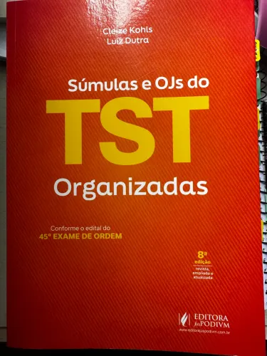 CLT E LIVRO DE SÚMULAS DO 45 com etiquetas.
