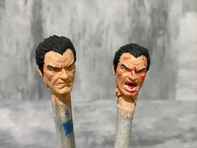 2 duas Heads custom marvel legends justiceiro punisher action figure 1/12