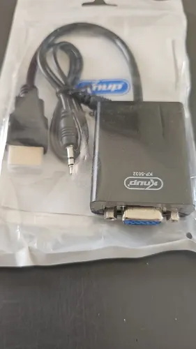 CABO ADAPTADOR CONVERSOR HDMI PARA VGA COM SAIDA DE AUDIO P2  - KNUP