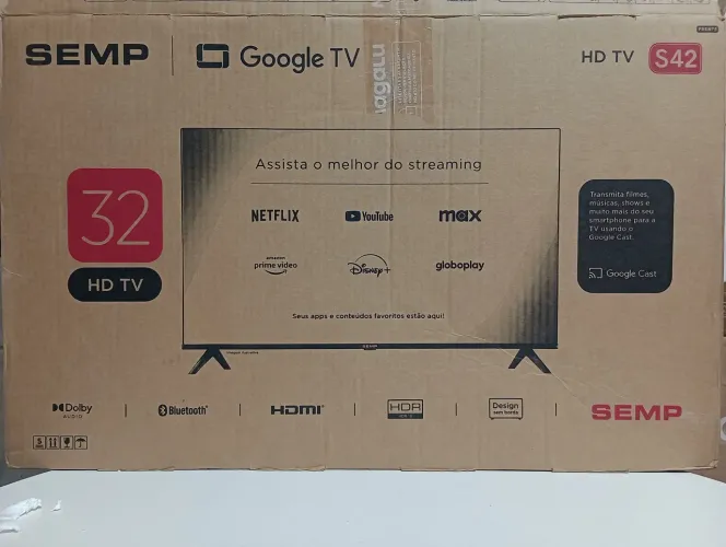 Smart TV 32" com defeito