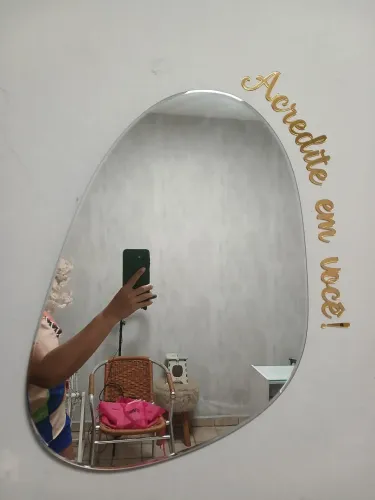 Espelho decorativo + frase motivadora