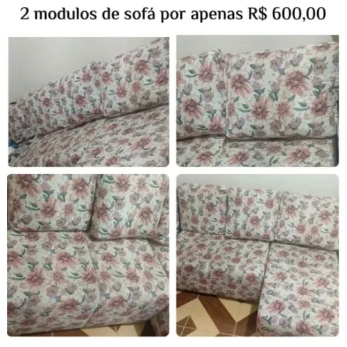 2 modulos de sofa estampado