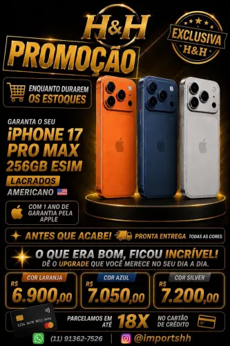 iPhone 17 pro max 256 laranja