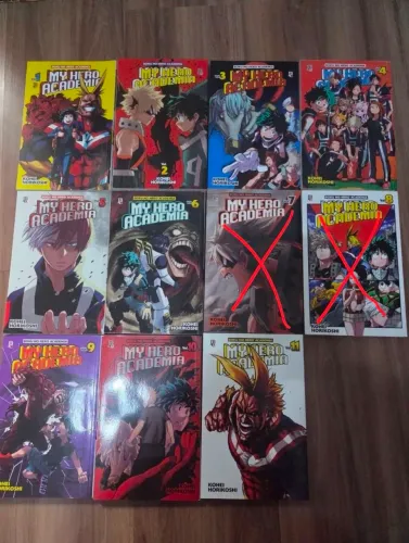 My Hero Academia 9 Volumes Usados - LEIA A DESCRIÇÃO!