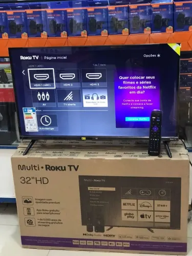 Promoção Tv Multi Roku 32 Polegadas Smart 