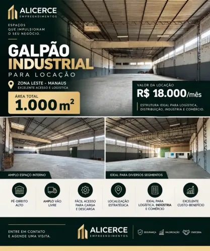 ALUGO GALPÃO COM 1.000 M2 NO CANARANAS