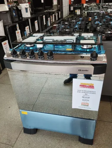 Fogão 5Bc M.Inox Novo Barato C/Nota e Garantia