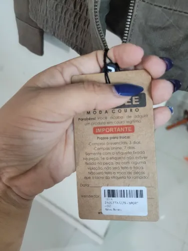 Jaqueta de couro legítimo