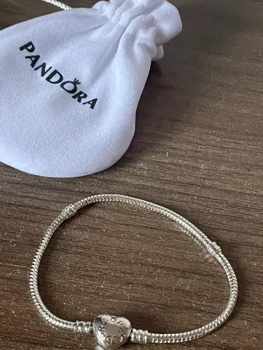 Pulseira Pandora Original Formato de coração