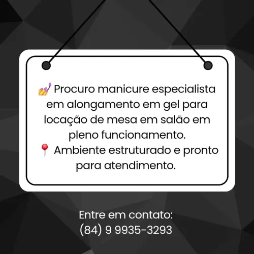Vaga para Manicure Especialista em Gel - Espaço de Beleza