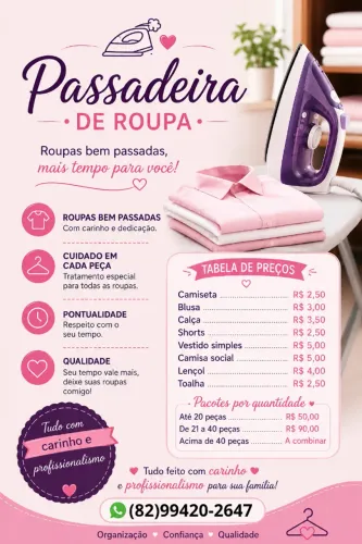 Diarista, passadeira 