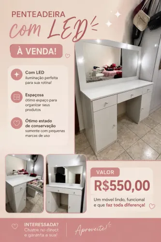 Penteadeira com led