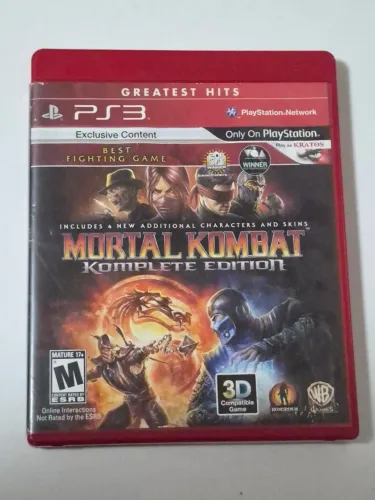 Jogo Mortal Kombat Komplete Edition PS3 Mídia Física Original Excelente Estado Usado