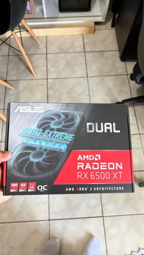 Placa de Vídeo RX 6500 XT V2 OC Radeon Edition, 4GB GDDR6, Axial-tech fans, 2-slot design