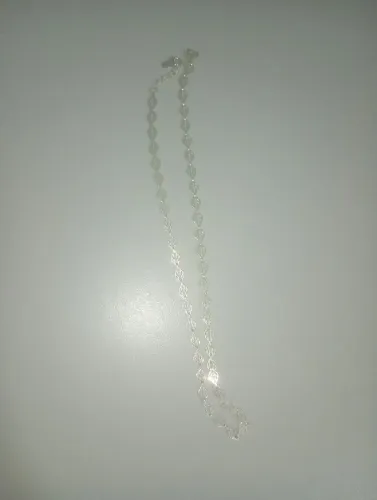 Correntinha de prata em folhagem 