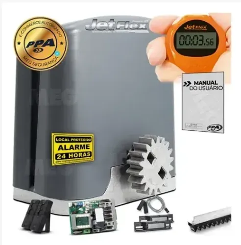 Motor de Portão PPA JetFlex 4 Segundos 500Kg Kit completo