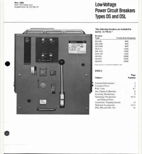 CHAVE REVERSORA WESTINGHOUSE MODELO DS-420 2000A