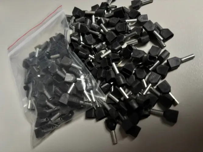 Kit Terminal ilhos duplo 1,5mm preto