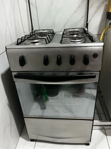 Fogão 4 bocas frente Inox ESMALTEC