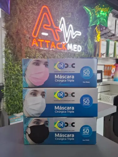 Máscara Descartável (Branco, Preto ou Rosa) - BR DEC