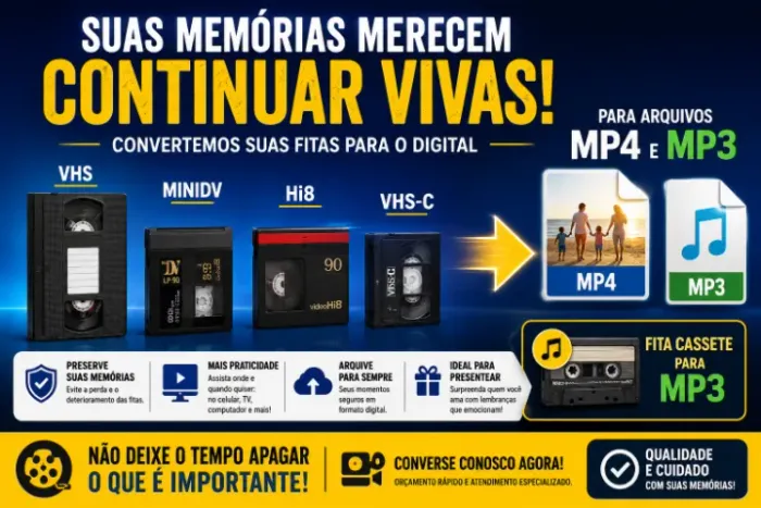 CONVERSÃO DE FITAS VHS PARA DIGITAL