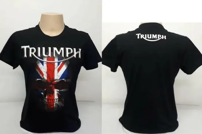 Camiseta Triumph Bandeira Inglaterra Caveira