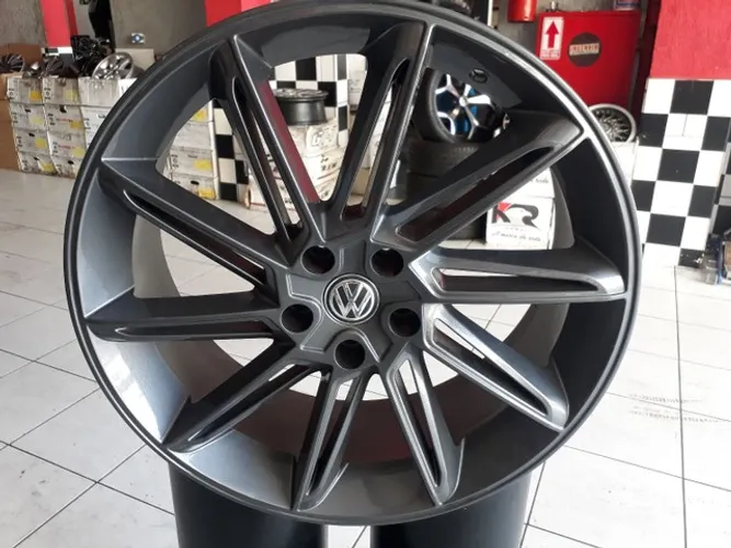 Rodas Aro 20" Fusca Passat Jetta Golf  Grafite Brilhante