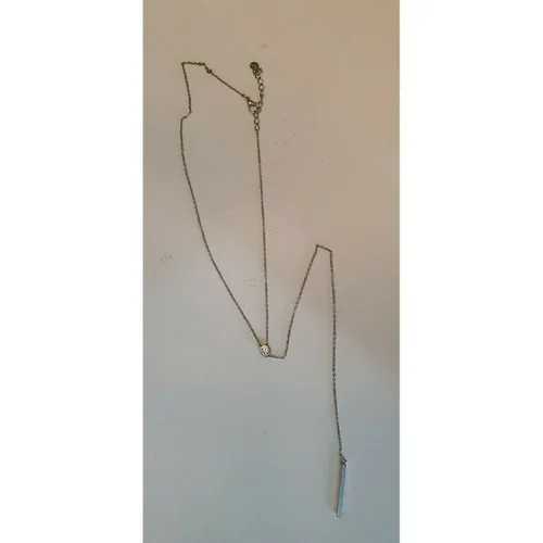 Colar Feminino De Festa Ponto de Luz longo Prata Bijou Réveillon Fim de Ano