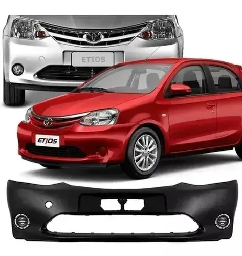 Parachoque Toyota Etios 2013 à 2016 - Dianteiro Preto Liso - DTS