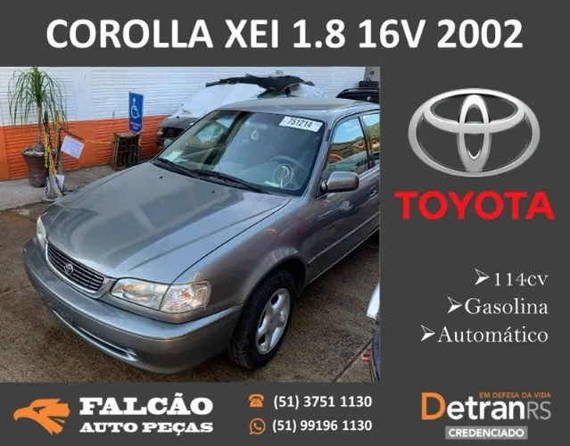toyota corolla xei 2002 automatico em peças sucata motor cambio