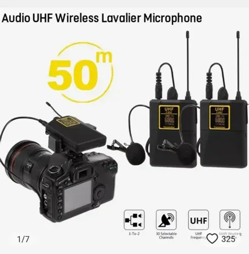 Microfone de lapela 2 com transmissão para câmera