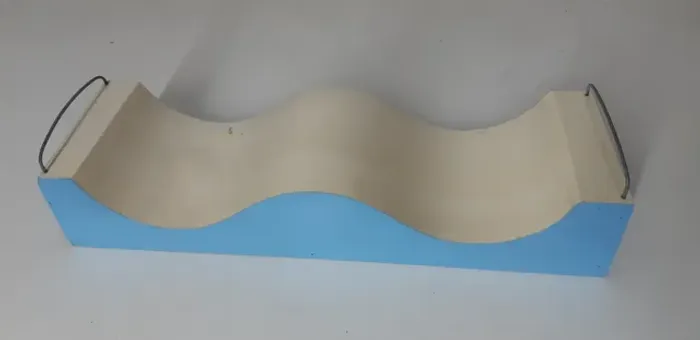Halfpipe duplo para skate de dedo (pista de fingerboard) antiguidade coleção